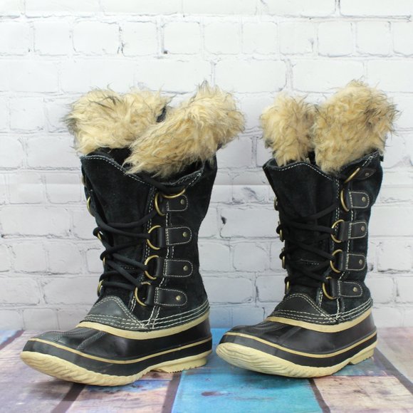 Sorel Joan of Arctic Black Waterproof Insulated Winter Boots Size US 6 - Picture 3 of 10
